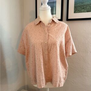 Madewell Women's Light Pink Short Sleeve Top